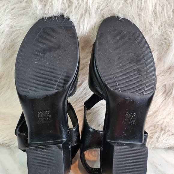 SAS Tripad Comfort Women's Black Smooth Leather Slingback Sandals US 9 1/2M - Picture 6 of 8